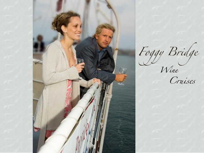 foggy bridge wine cruises san francisco harbor boat ride